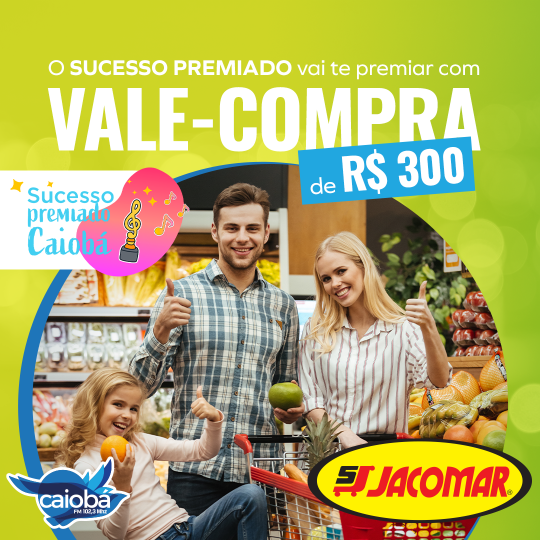 Vale-Compra de R$300 de Supermercado - Caiobá FM
